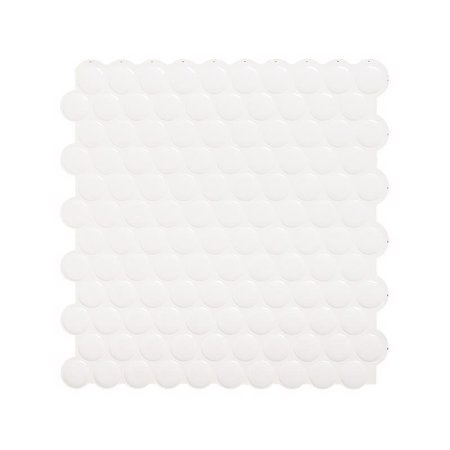 SMART TILES 8.95 in. W X 8.98 in. L White Glazed Vinyl Adhesive Wall Tile 4 pc SM1184G-04-QG